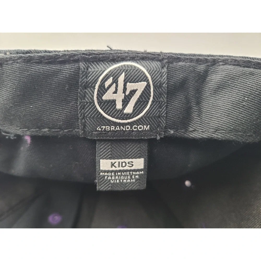 Kids Colorado Rockies 47 Brand Adjustable Hat Cap Cotton Boys‎ MLB Purple Black